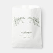 Sage Green Eenvoudige Botanische Huwelijk Bedankzakje (Voorkant)