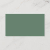 Sage Green | Eenvoudige Logo van het bedrijf Visitekaartje (Achterkant)