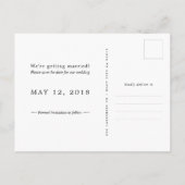 Sage Green Eenvoudige & Moderne Foto Bewaar de Dat Aankondigingskaart (Achterkant)