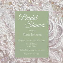 Sage Green Eenvoudige Stijl Vrijgezellenfeest Kaart