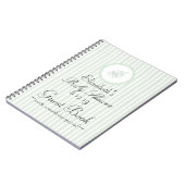 Sage Green Elegant Baby shower Guest Book Notitieboek (Linkerzijde)