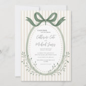 Sage Green Elegant Budget Huwelijk Kaart (Voorkant)