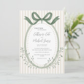 Sage Green Elegant Budget Huwelijk Kaart (Staand voorkant)