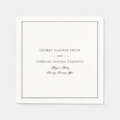 Sage Green Elegant Calligraphy Framed Wedding Servet (Voorkant)