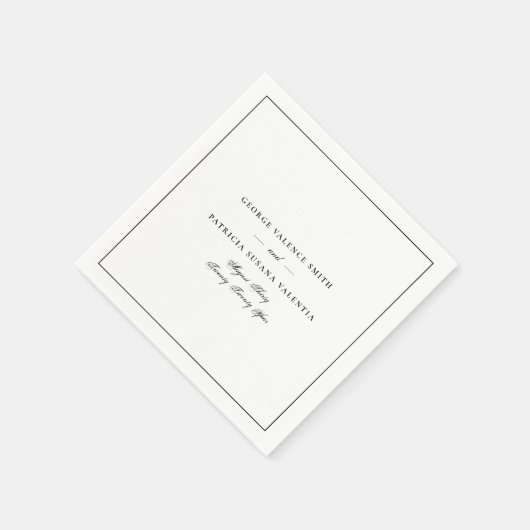 Sage Green Elegant Calligraphy Framed Wedding Servet (Hoek)