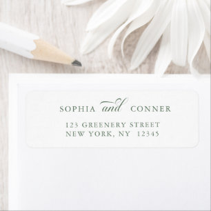 Sage Green Elegant Classy Retouradres Etiket