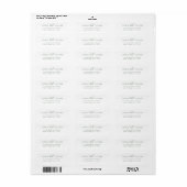 Sage Green Elegant Classy Retouradres Etiket (Full Sheet)