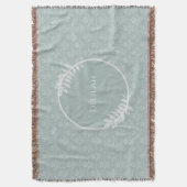 Sage Green Elegant Damask - Gepersonaliseerd Deken (Voorkant Verticaal)