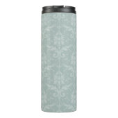 Sage Green Elegant Damask - Gepersonaliseerd Thermosbeker (Achterkant)