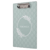 Sage Green Elegant Damask Klembord (Links)