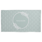 Sage Green Elegant Damask Kussensloop (Voorkant-Links)