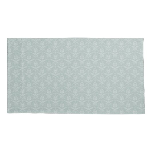 Sage Green Elegant Damask Kussensloop (Achterkant-Links)