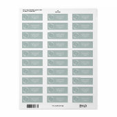 Sage Green Elegant Damask Label (Full Sheet)