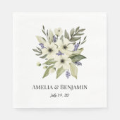 Sage Green Elegant Greenery Wedding Napkins Servet (Voorkant)