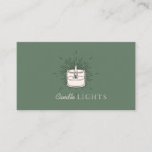 Sage green Elegant Handmade Wax Soy Candle Visitekaartje (Voorkant)