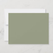Sage Green Elegant Kalligrafie multi-event RSVP Kaartje (Achterkant)
