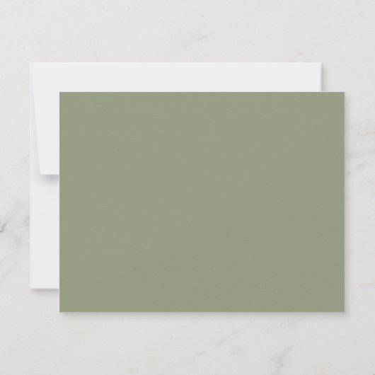 Sage Green Elegant Kalligrafie multi-event RSVP Kaartje (Achterkant)