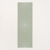 Sage Green Elegant Mandala Namaste Persoonlijk Yogamat (Achterkant)