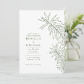 Sage Green Elegant Minimalist Botanical Kaart (Staand voorkant)