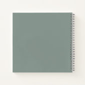Sage Green Elegant Minimalist Wedding Guest Book Notitieboek (Achterkant)