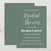 Sage Green Elegant Minimalistisch Vrijgezellenfees Kaart (Voorkant / Achterkant)