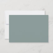 Sage Green Elegant Modern Wedding RSVP (Achterkant)