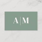 Sage Green Elegant Professional Visitekaartje (Achterkant)
