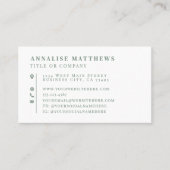 Sage Green Elegant Professional Visitekaartje (Voorkant)