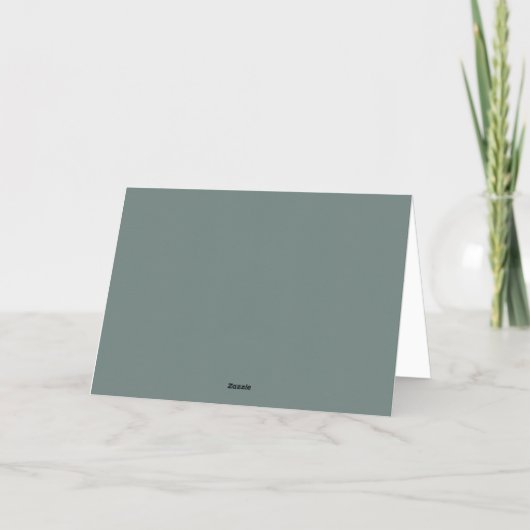 Sage Green Elegant Script Afstuderen Hartelijk dan Folie Wenskaart (Achterkant)