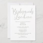 Sage Green Elegant Script Bruidsmeisjes Luncheon Kaart (Voorkant)