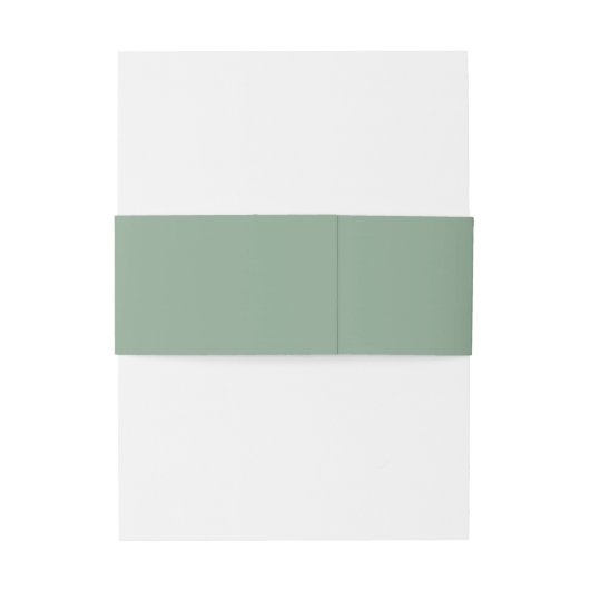 Sage Green | Elegant Script bruiloft Uitnodigingen Wikkel (Achterkant Voorbeeld)