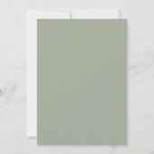 Sage Green Elegant Script Photo Wedding Kaart (Achterkant)