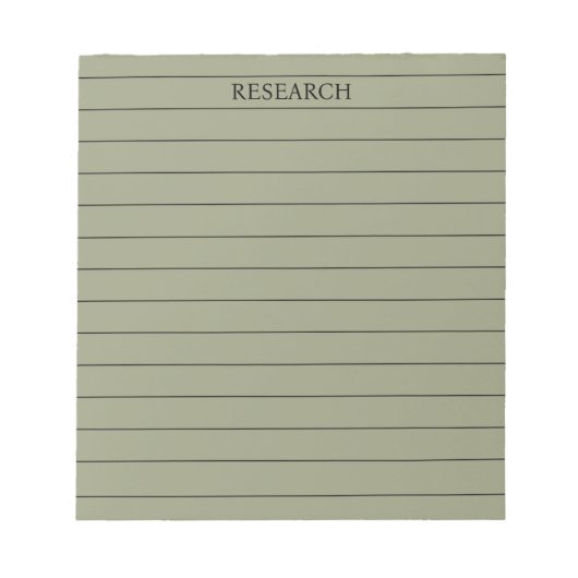 Sage Green Elegant & Serene Stationery Notitieblok (Voorkant)