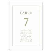 Sage Green Elegant Simple Border Wedding Kaart (Achterkant)