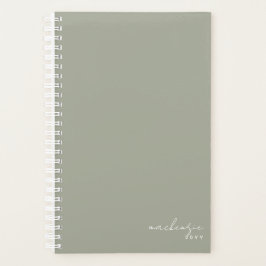 Sage Green Elegant Simple Minimalist op maat Planner