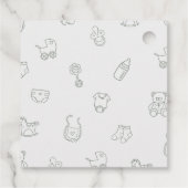 Sage Green Elegant Thank You Baby Shower Bedankjes Labels (Achterkant)