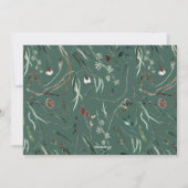 Sage green elegant watercolor botanical rustic feestdagenkaart (Achterkant)