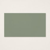 Sage Green Elegant Wedding Gratis Drink Ticket Visitekaartje (Achterkant)
