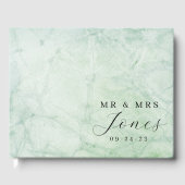Sage Green Elegant Wedding Guest Book Gastenboek (Voorkant)