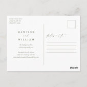 Sage Green Elegant Wedding Save The Date Briefkaart (Achterkant)