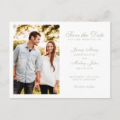 Sage Green Elegant Wedding Save The Date Uitnodiging Briefkaart (Voorkant)