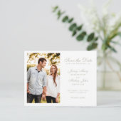 Sage Green Elegant Wedding Save The Date Uitnodiging Briefkaart (Staand voorkant)