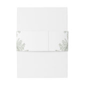 Sage Green Elegante Botanische Huwelijk Uitnodigingen Wikkel (Achterkant Voorbeeld)