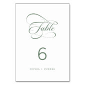 Sage Green Elegante Classy Calligraphy Wedding Kaart (Achterkant)