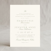 Sage Green Elegante Kalligrafie Formele bruiloft Kaart