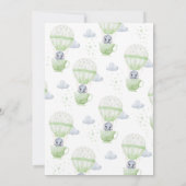 Sage Green Elephant Baby is Breedend Baby shower Kaart (Achterkant)