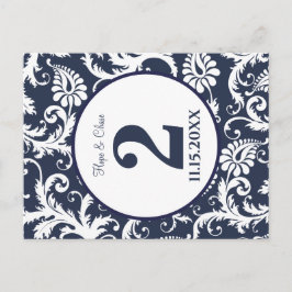 Sage Green en Aqua Table Number Briefkaart