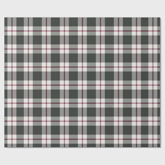 Sage Green en Berry Red Pset met kerstfeestdag Cadeaupapier (Vlak)