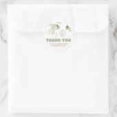 Sage Green en Brown Eucalyptus Leaves Bedankt Ronde Sticker (Tas)