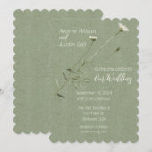 Sage Green en een eenpersoons Daisy Kaart (Voorkant / Achterkant)